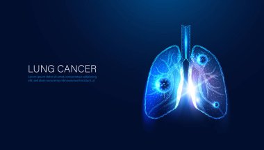 Soyut akciğerler çokgen, dijital çizgiler ve patojenler kavramı, akciğer hastalığı, tüberküloz, akciğer kanseri, akciğer hastalığı tedavisi Resim, makale, arkaplan, sunum medyası