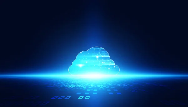 Abstract Cloud Almacenamiento Datos Digitales Servidor Línea Concept System Host — Vector de stock