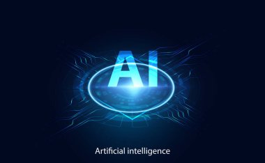 Abstract Circuit Board Electronics Concept Circuit connection, modern system, AI system, artificial intelligence mechanism