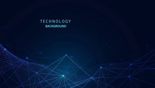 Abstrato Conceito Tecnologia Link Digital Tech Blue Background —  Vetores de Stock