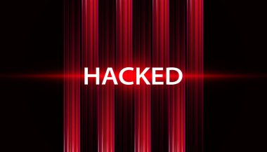 Kırmızı dijital arkaplanda virüsler, kötü amaçlı yazılımlar ya da hackerlar tarafından hacklendiği konusunda uyarıldık..