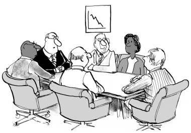 Siyahi bir kadın yönetici, etrafı erkeklerle çevrili olduğu için endişeli..