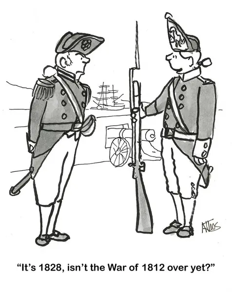 Illustration Two Solders One Thinks 1812 Even Though Now 1828 — Stock Photo, Image