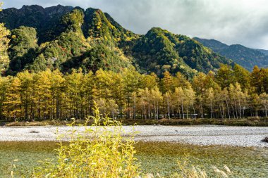 Azusa nehri Kamikochi 'den Matsumoto Havzası' na akar. Nehir, Dağ 'ın derinliklerindeki bir kaynaktan akar. Yari, belki de Kuzey Alplerin en ünlü zirvesi..