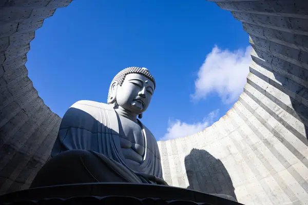 Статуя Будды Спроектирована Тадао Андо Известным Японским Архитектором Атама Дайбуцу Стоковое Изображение