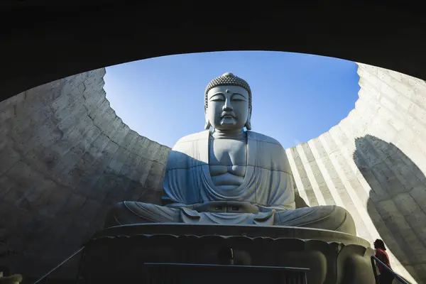 Статуя Будды Спроектирована Тадао Андо Известным Японским Архитектором Атама Дайбуцу Стоковое Фото