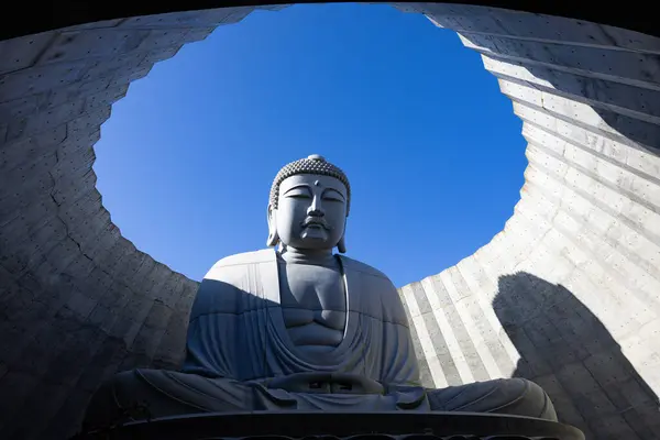 Статуя Будды Спроектирована Тадао Андо Известным Японским Архитектором Атама Дайбуцу Стоковое Изображение