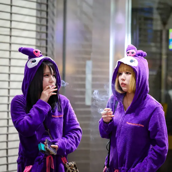 Sapporo Japón Octubre 2023 Noche Halloween Con Una Multitud Adolescentes — Foto de Stock