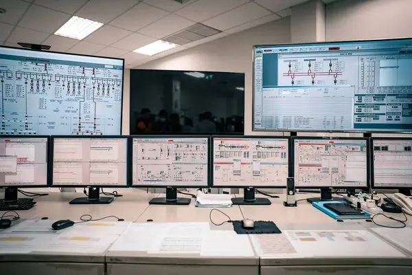 Klasik Elektrik Santrali Emisyonsuz, Temiz Sanayi Manzarası