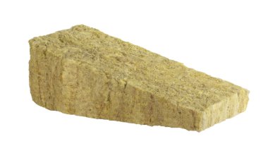 Yalıtım malzemesi, mineral yünü, fiberglas, beyaz arka planda izole edilmiş taş yün..