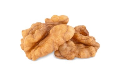 Beyaz arka plan üzerinde izole ceviz çekirdek