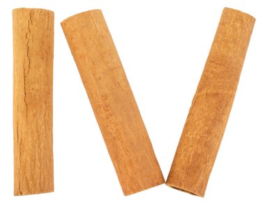 Tarçın çubukları, Roma rakamı dört konsept, beyaz arka planda izole.