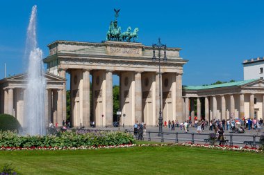 Berlin, Germany - July 7, 2011 : Pariser Platz. Paris Square, large public space and tourist hub before the Brandenburg Gate in central Berlin.