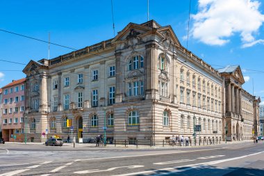 Potsdam, Germany - July 7, 2011 : Postbank Filiale, postage and banking building at corner of Platz der Einheit and Am Kanal.