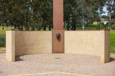 Canberra, ACT, Avustralya - 21 Ekim 2009: Mustafa Kemal Atatrk Anıtı. Gelibolu 'da ANZAC güçlerine karşı çıkan Türk komutan ve Çağdaş Türkiye' nin ilk Cumhurbaşkanı anısına dikildi.