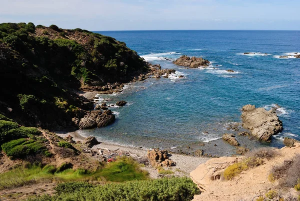 Die Küste Zwischen Cala Sarrain Und Cala Faa — Stockfoto