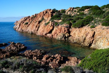 View of the Cala Falza near Punta Canneddi