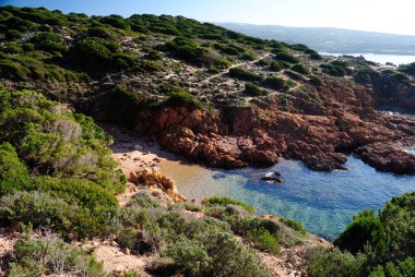 View of the Cala Falza near Punta Canneddi