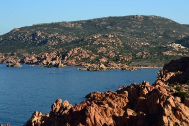 View of the coast of Cala Rossa from Punta Canneddi