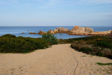 View of the Cala Rossa or Canneddi beach