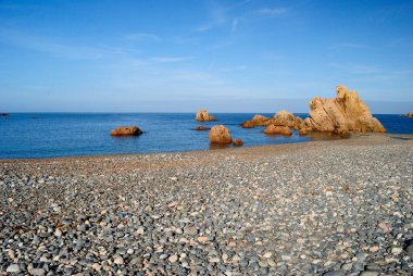 View of the Cala Tinnari beach