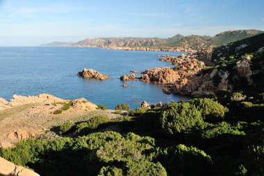 The coast between Cala Rossa and Cala Tinnari