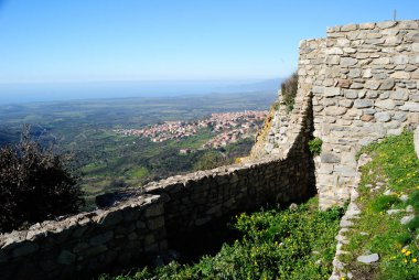 View of the town of Cuglieri from Castle of Montiferru or Casteddu Etzu 