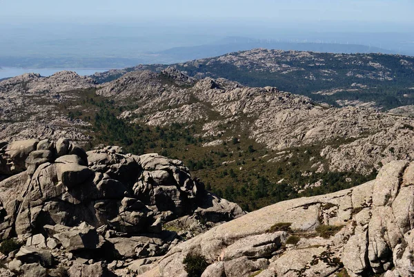 Thre Granitic Peaks Monte Limbarra — Stock Photo, Image