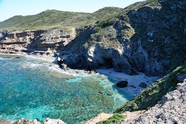 Nurra Kıyıları Cala Unia Isola Dei Porri Arasında — Stok fotoğraf