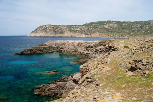Kust Van Cala Peppe Het Eiland Asinara — Stockfoto