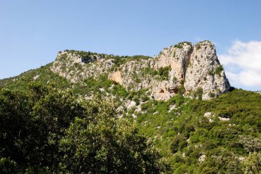 Sas Traes yolu, Monte Tiscali görünümü