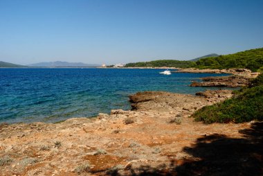 Punta Giglio kıyısında.