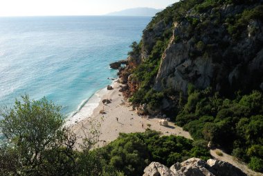 Cala Fuili plajı manzarası