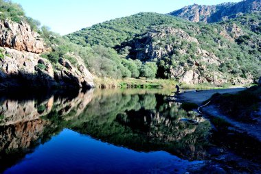 Rio Coghinas, Casteldoria Thermae yakınlarında.