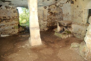 The ancient hypogeum of Monte Furru in Sassari clipart