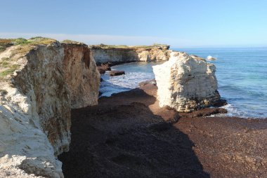 San Vero Milis 'teki S' Anea Scoada sahili ve plajı.