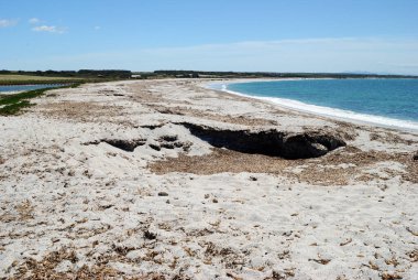 Cabras 'taki Mari Ermi plajı.