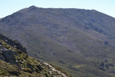 Gennargentu dağlarındaki Punta La Marmora yolundan panoramik manzara