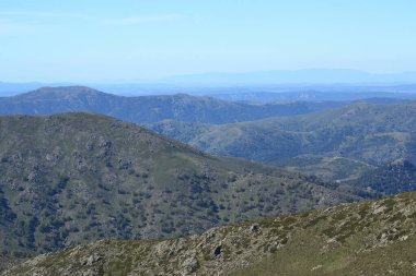 Gennargentu dağlarındaki Punta La Marmora yolundan panoramik manzara