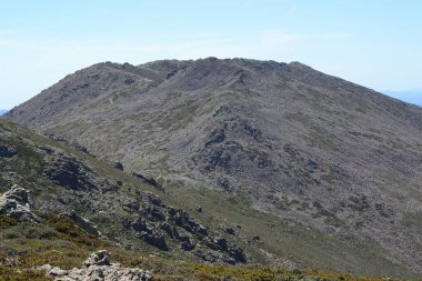 Gennargentu dağlarındaki Punta La Marmora yolundan panoramik manzara