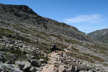 Gennargentu dağlarındaki Punta La Marmora yolundan panoramik manzara
