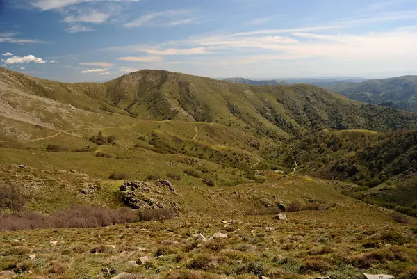 Gennargentu dağlarındaki Punta La Marmora yolundan panoramik manzara