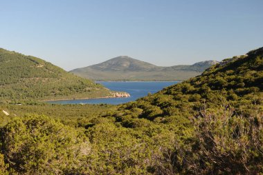 Capo Caccia kıyısındaki patikadan görüntüler