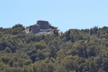 Nuraghe Mereu ve Nuraghe Gorropu 'ya Orgosolo Supramonte' de yolculuk, Nuraghe Gorropu 'dan Nuraghe Mereu' nun manzarası