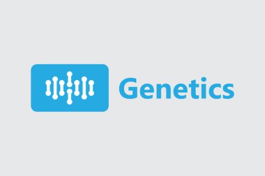 Genetik DNA logosu ve ikonun çizimi bilim, araştırma, teknoloji ve biyoloji simgesi için iyidir