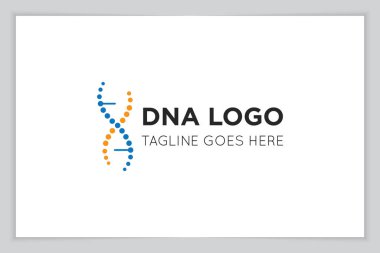 Genetik DNA logosu ve ikonun çizimi bilim, araştırma, teknoloji ve biyoloji simgesi için iyidir