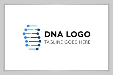 Genetik DNA logosu ve ikonun çizimi bilim, araştırma, teknoloji ve biyoloji simgesi için iyidir