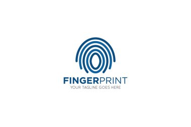 illustration vector graphic of fingerprint logo and icon good for identity, id, biometric, key, security icon