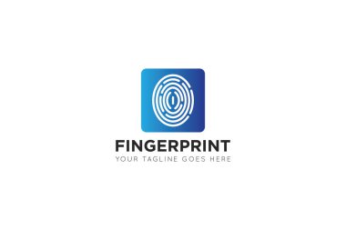 illustration vector graphic of fingerprint logo and icon good for identity, id, biometric, key, security icon