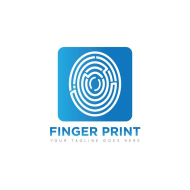 illustration vector graphic of fingerprint logo and icon good for identity, id, biometric, key, security icon